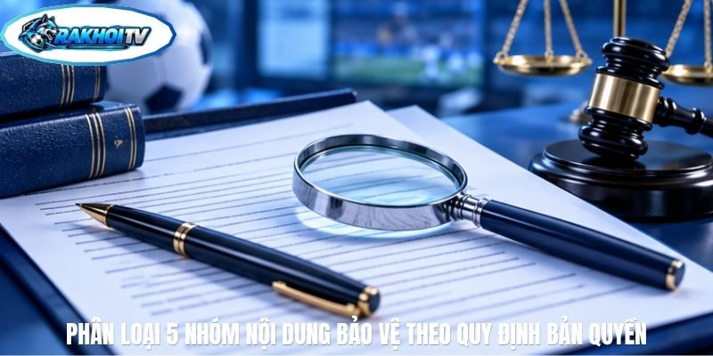 Phân loại 5 nhóm nội dung bảo vệ theo quy định bản quyền